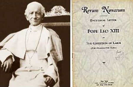 Papa Leo al XIII-lea a promulgat Rerum novarum